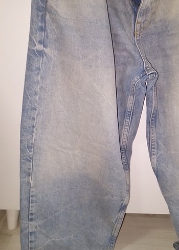 Bol Kesim Kadın Kot Pantolon - Görsel 3