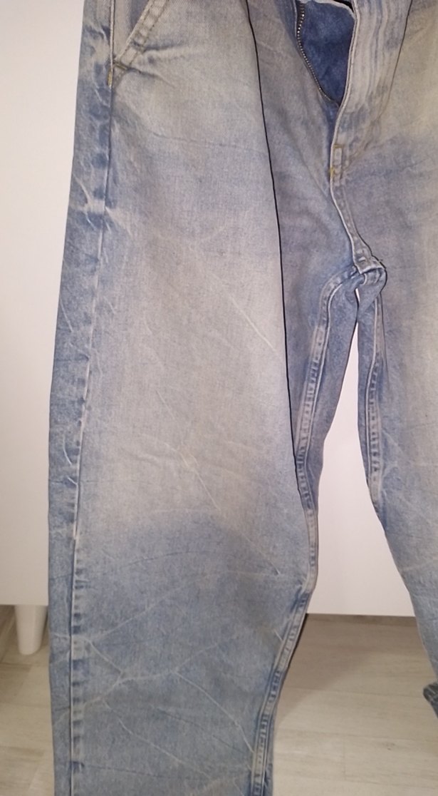 Bol Kesim Kadın Kot Pantolon - Görsel 3