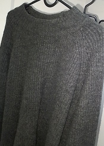 Kadın Kahverengi Gri 2 Tane Örgü Yün Kazak - Görsel 4