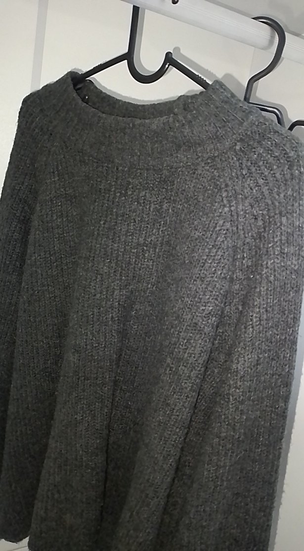 Kadın Kahverengi Gri 2 Tane Örgü Yün Kazak - Görsel 4