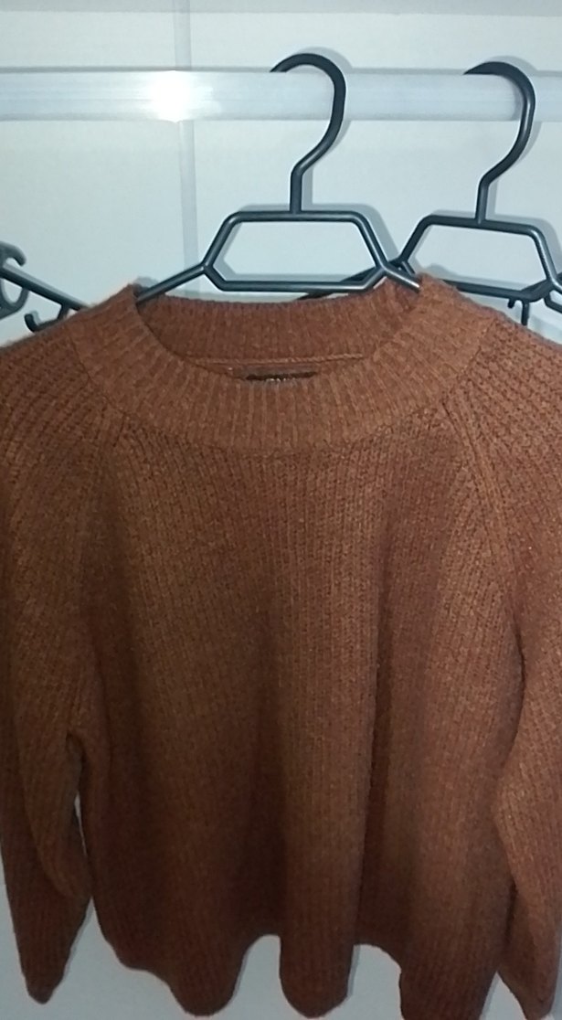 Kadın Kahverengi Gri 2 Tane Örgü Yün Kazak - Görsel 2