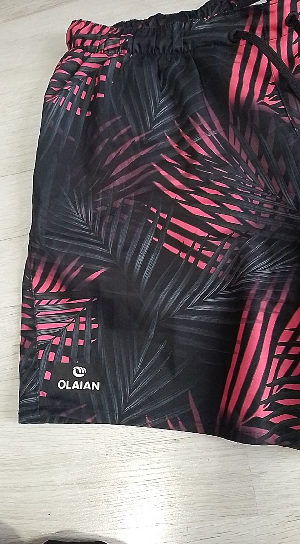 Pembe Siyah Bağlamalı Unisex Şort - Görsel 2