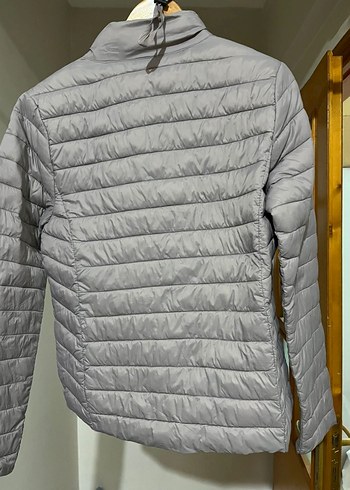 Gri Fermuarlı Kadın Kışlık Mont - Görsel 2