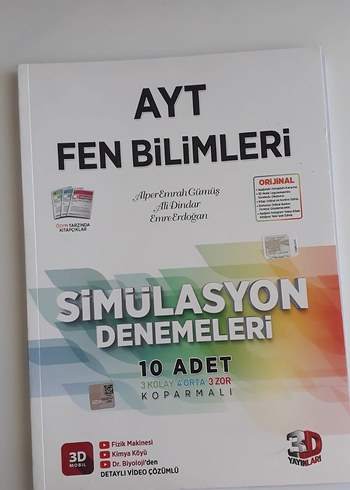 3D AYT Fen Bilimleri Simülasyon Denemeleri HEDİYE