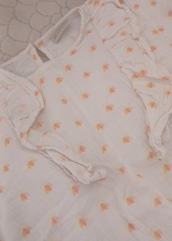 LC Waikiki Kız Çocuk Beyaz Nakışlı Fırfırlı Bluz