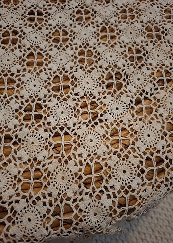 Bohem Tarzı El Örgüsü Dantel Masa Örtüsü - Görsel 3