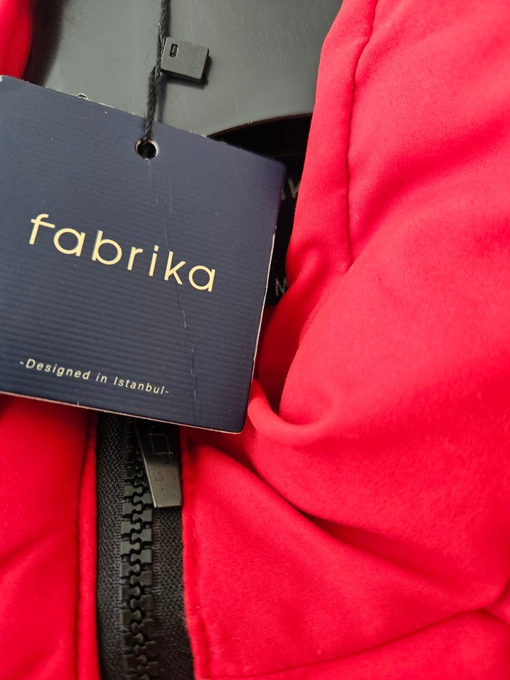 Kırmızı Fermuarlı Erkek mont - Görsel 3