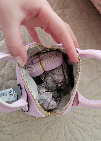 Vakko Pembe Deri Kadın Çanta - Görsel 4