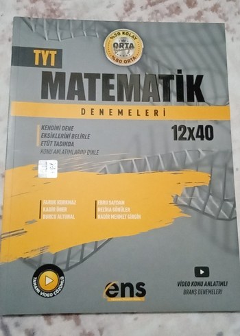 TYT Matematik Denemeleri 12x40 Video Destekli