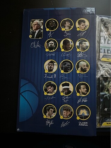  Fenerbahçe 2017 basketbol imzalı basketbol kartları