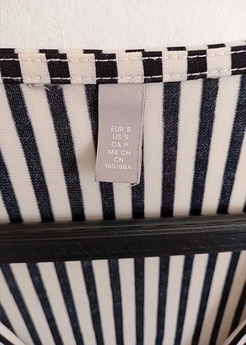 H&M H&M Uzun Kollu Çizgili Kadın Elbise
