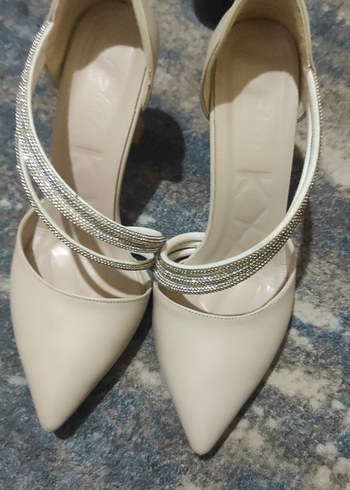 38 Beden ten rengi Renk Diger Beyaz Stiletto Topuklu Kadın Ayakkabı