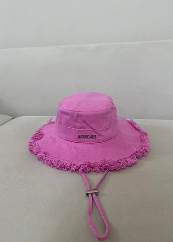Beden Püsküllü Pembe Süet Kadın Şapka