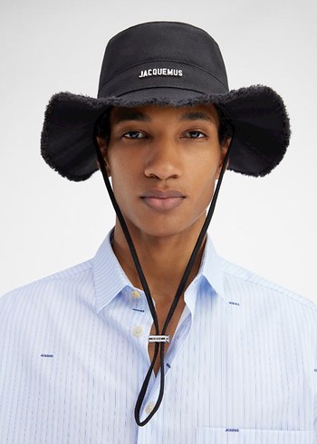 Jacquemus Siyah Püsküllü Denim Kadın Şapka JACQUEMUS