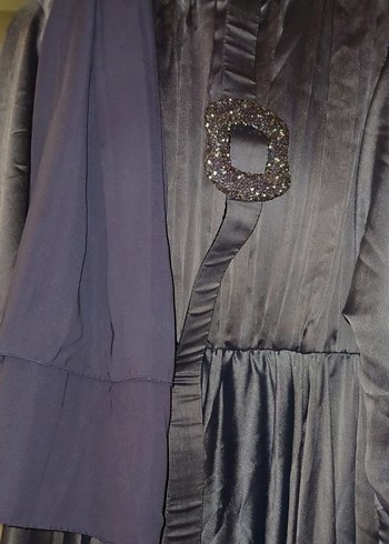 Abiye Bej Vintage Bohem Uzun tesettür elbise