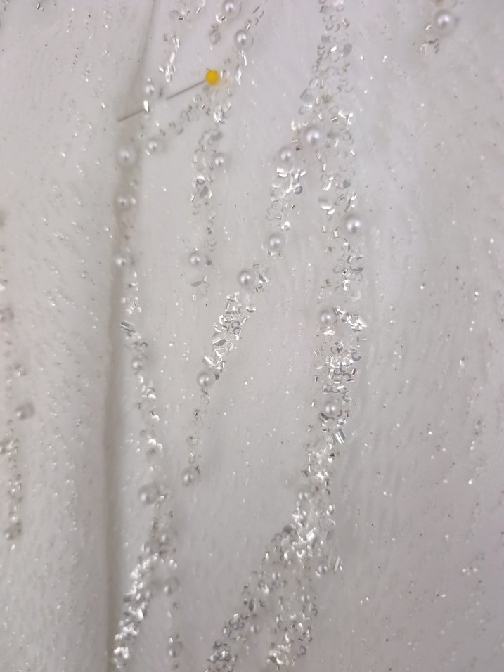 Parlak Beyaz Straplez Prenses Gelinlik - Görsel 3