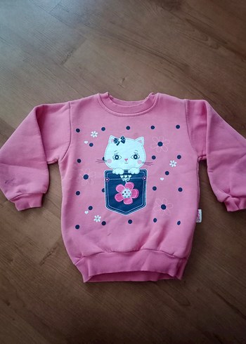 24-36 Ay Beden Hello Kity Pembe Kız Sweatshirt 4