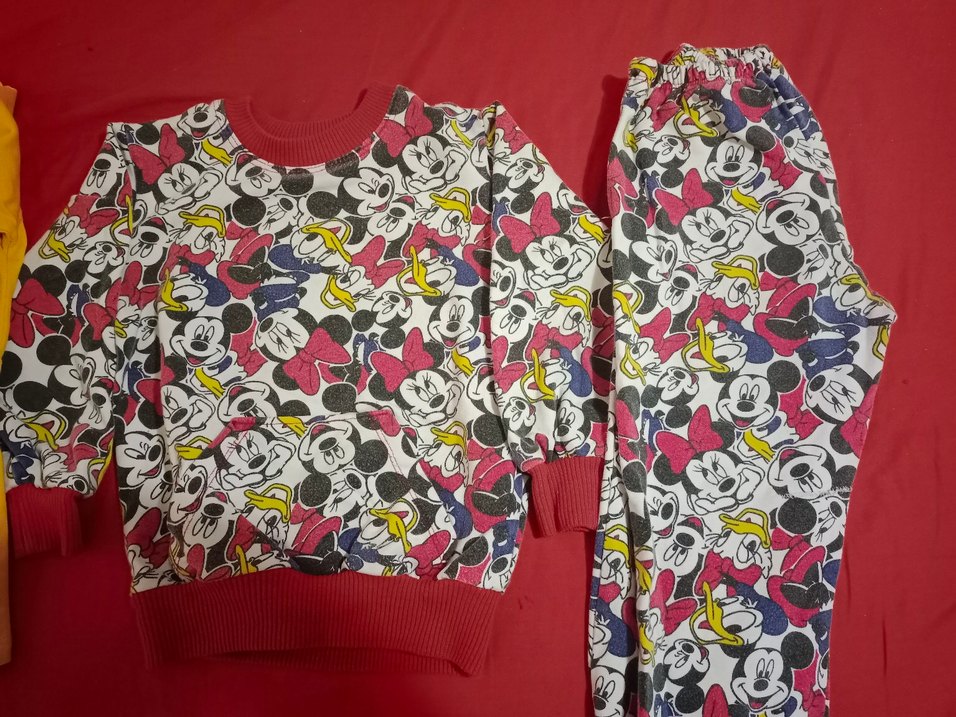 Renkli Mickey Mouse Pamuklu Çocuk Pijamaları 3/4 - Görsel 5