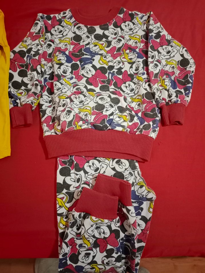 Renkli Mickey Mouse Pamuklu Çocuk Pijamaları 3/4 - Görsel 2