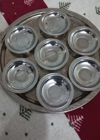 Maraştan Parlak Yuvarlak Tepsi - Görsel 7