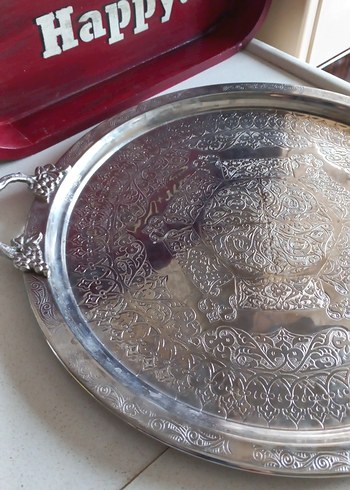 Maraştan Parlak Yuvarlak Tepsi - Görsel 5