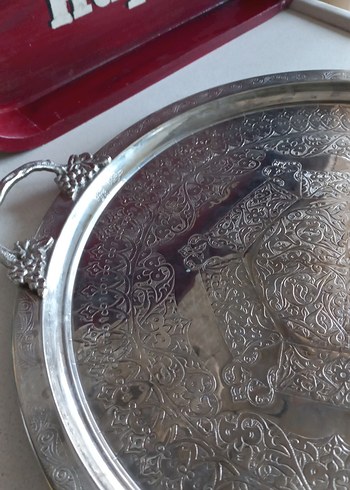 Maraştan Parlak Yuvarlak Tepsi - Görsel 4