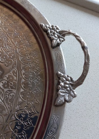 Maraştan Parlak Yuvarlak Tepsi - Görsel 2