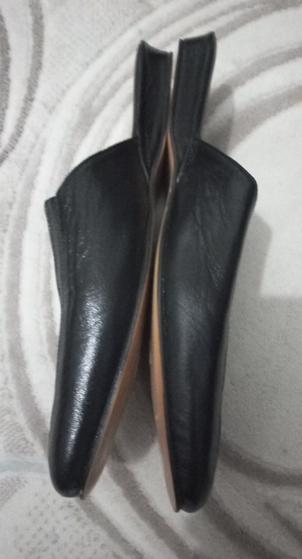 Siyah deri Erkek Ev Terliği - Görsel 4