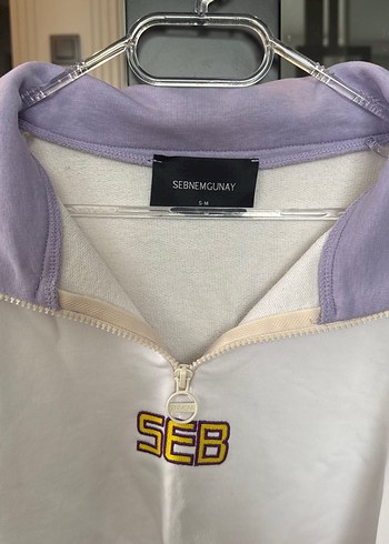 s Beden Mor Fermuarlı Kadın Sweatshirt