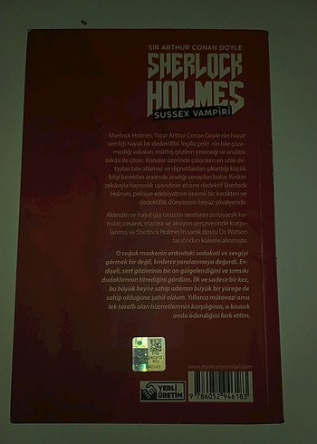  Beden Sherlock Holmes Sussex Vampiri Kitabı kenarında az yıpranma var