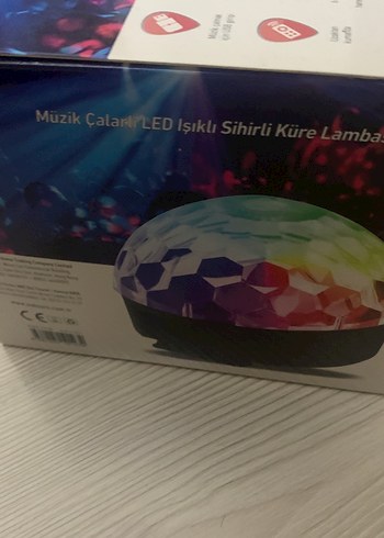 Müzik Kontrollü LED Işıklı Kristal Küre Hoparlör - Görsel 3