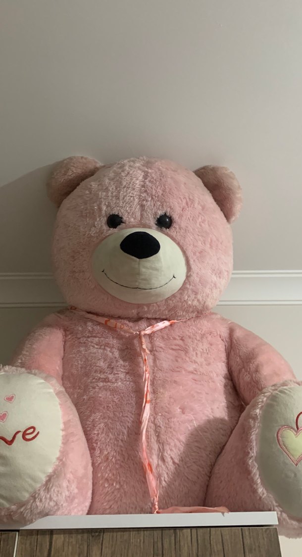 Büyük Pembe Peluş Ayı Oyuncak - Görsel 2