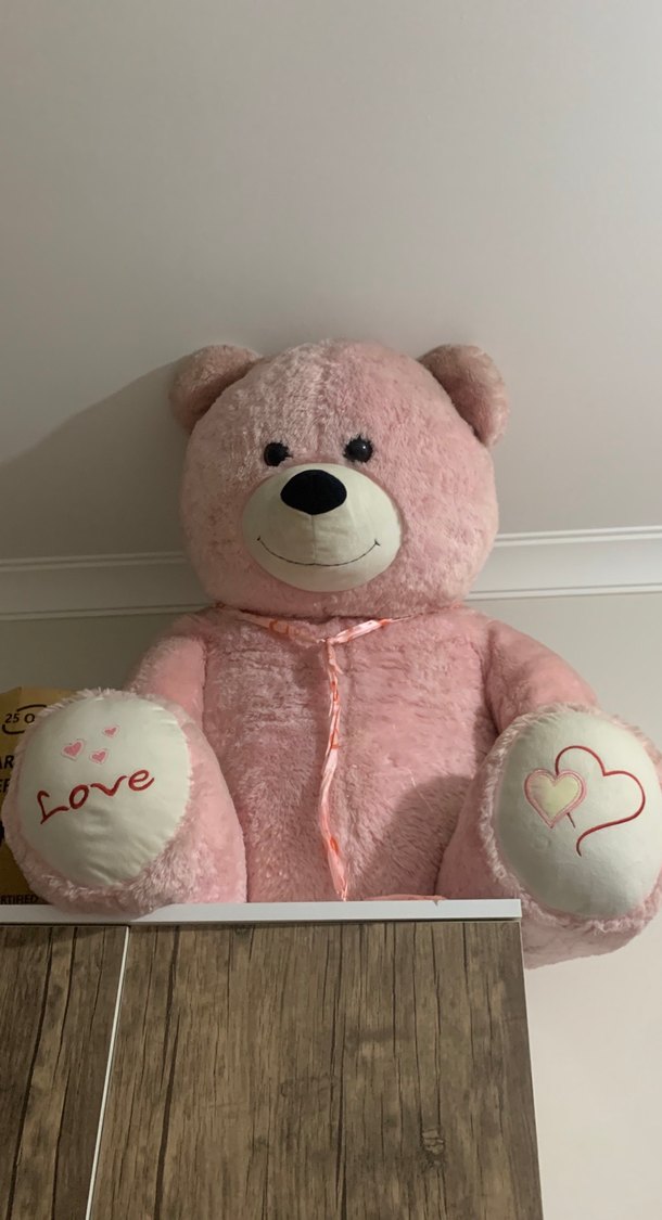 Büyük Pembe Peluş Ayı Oyuncak - Görsel 3