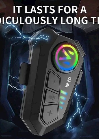 Kask Kulaklık Intercom Rgb Işıklı Motosiklet Y10 Otomotik Cevap