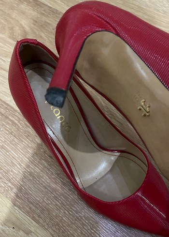 39 Beden Klasik Kırmızı Stiletto Topuklu Ayakkabı