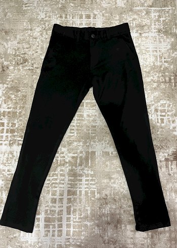 Erkek Siyah Regular Fit Ofis Pantolonu