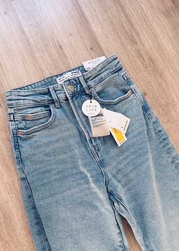 Stradivarius Mavi Kadın Denim Pantolon - Görsel 4