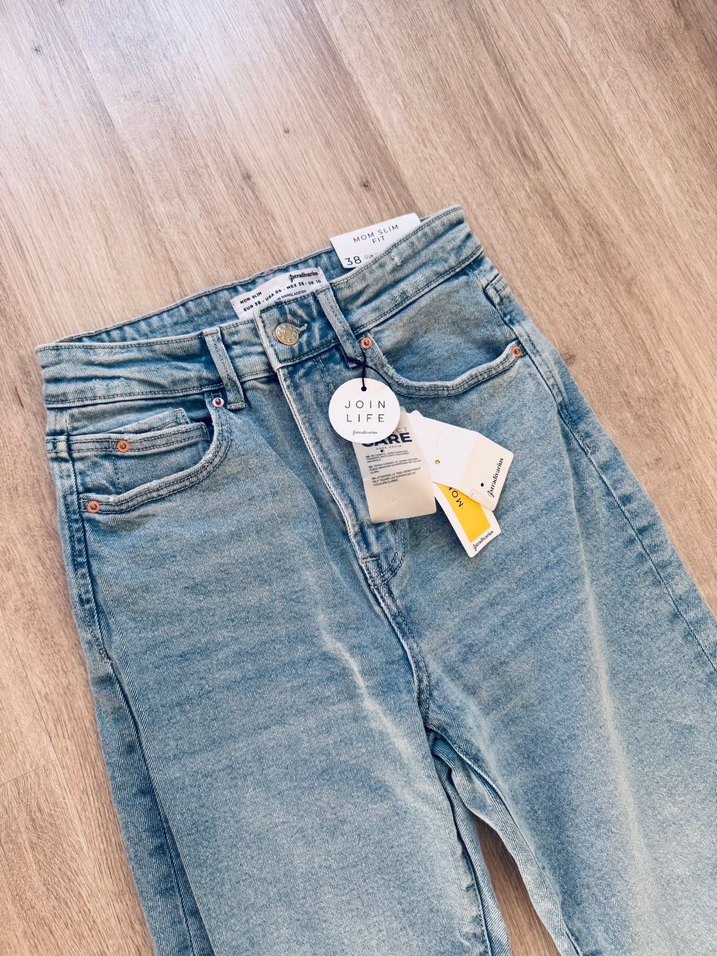 Stradivarius Mavi Kadın Denim Pantolon - Görsel 4