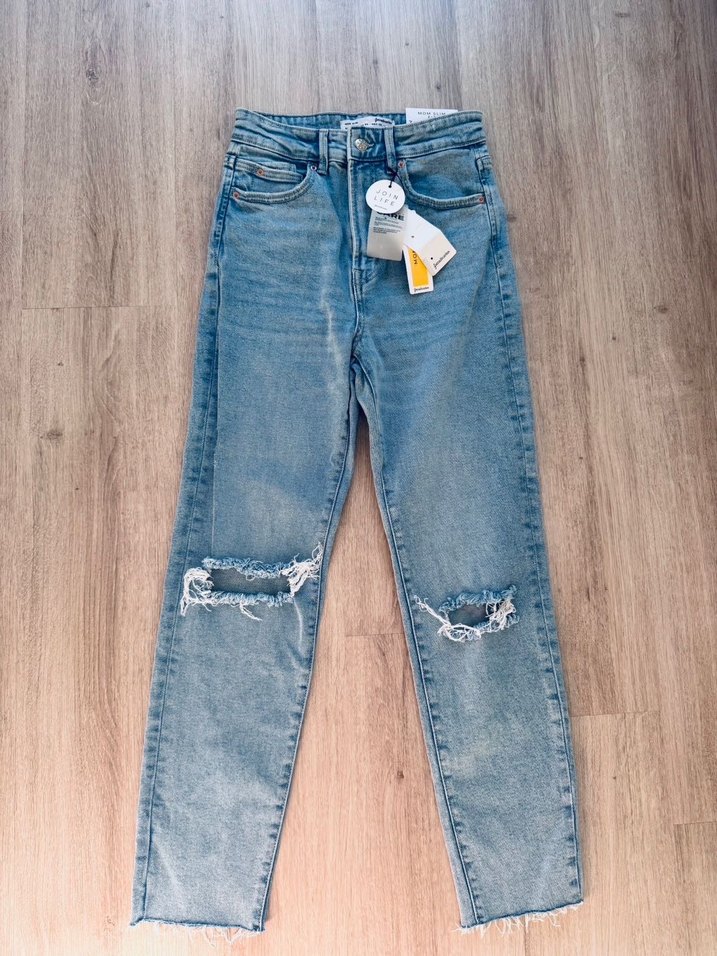Stradivarius Mavi Kadın Denim Pantolon - Görsel 3