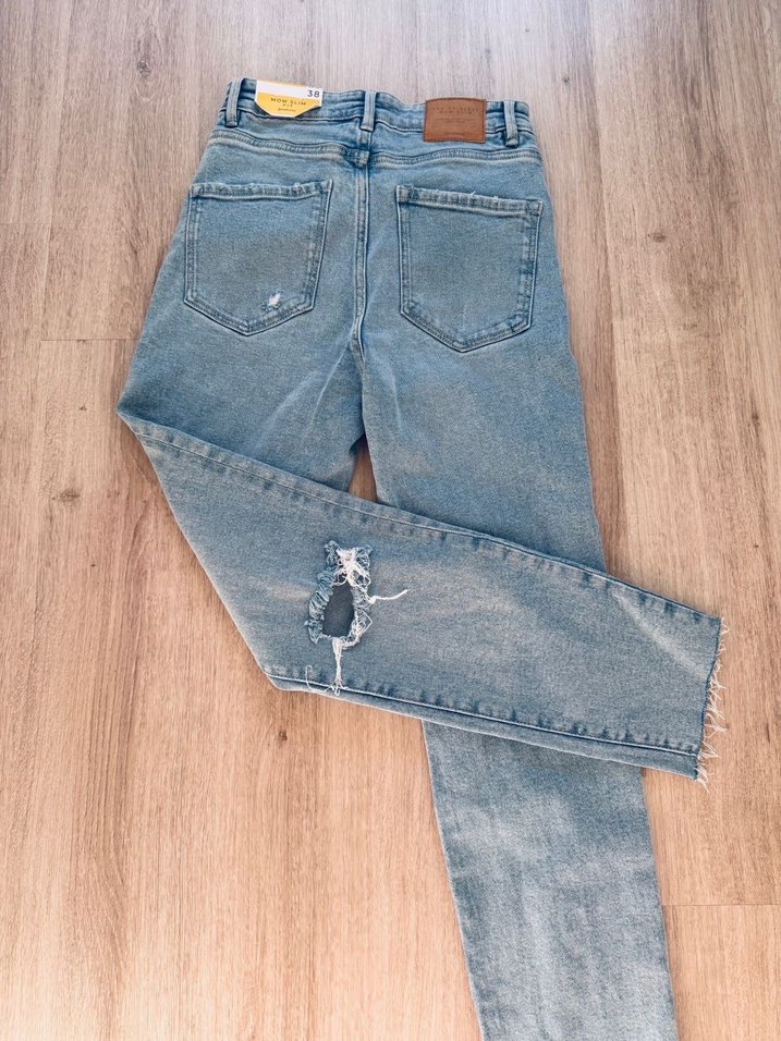 Stradivarius Mavi Kadın Denim Pantolon - Görsel 2