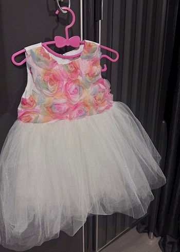 Kız Çocuk Çiçekli Fırfırlı Elbise - Görsel 3