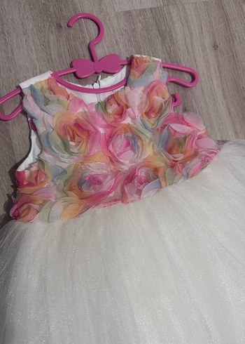 Kız Çocuk Çiçekli Fırfırlı Elbise - Görsel 2