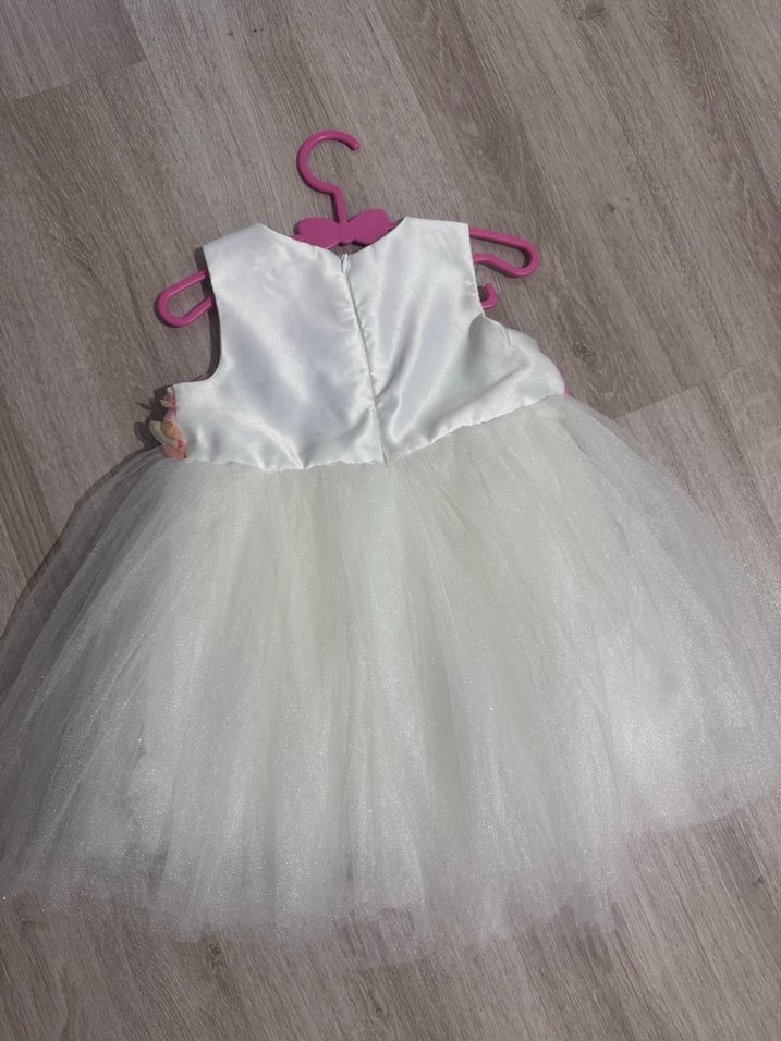 Kız Çocuk Çiçekli Fırfırlı Elbise - Görsel 4