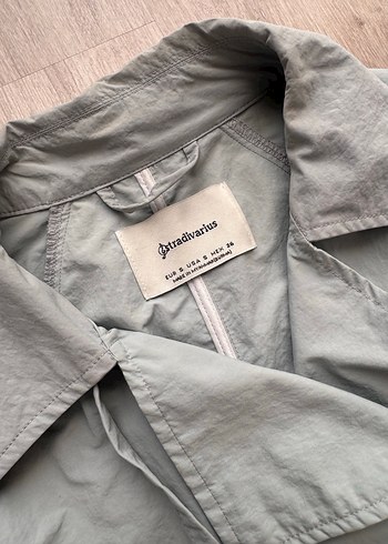 Mavi  Uzun Kadın Trençkot Kemerli - Görsel 6