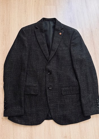 Erkek Gri Düğmeli Regular Fit Takım Ceket - Görsel 2