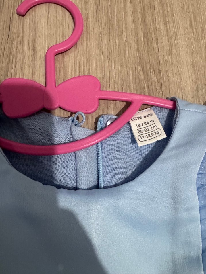 Kız Çocuk Mavi Fırfırlı Bohem Elbise - Görsel 5