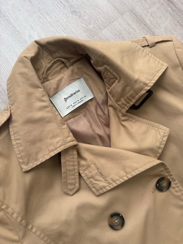 Bej Midi Kemerli Kadın Trençkot - Görsel 3