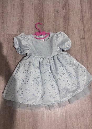 Mavi Dantel Detaylı Kız Elbisesi - Görsel 2