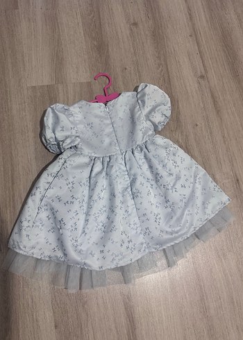 Mavi Dantel Detaylı Kız Elbisesi - Görsel 3