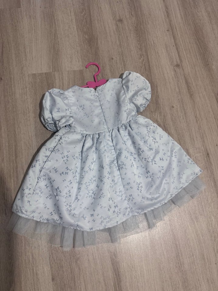 Mavi Dantel Detaylı Kız Elbisesi - Görsel 3